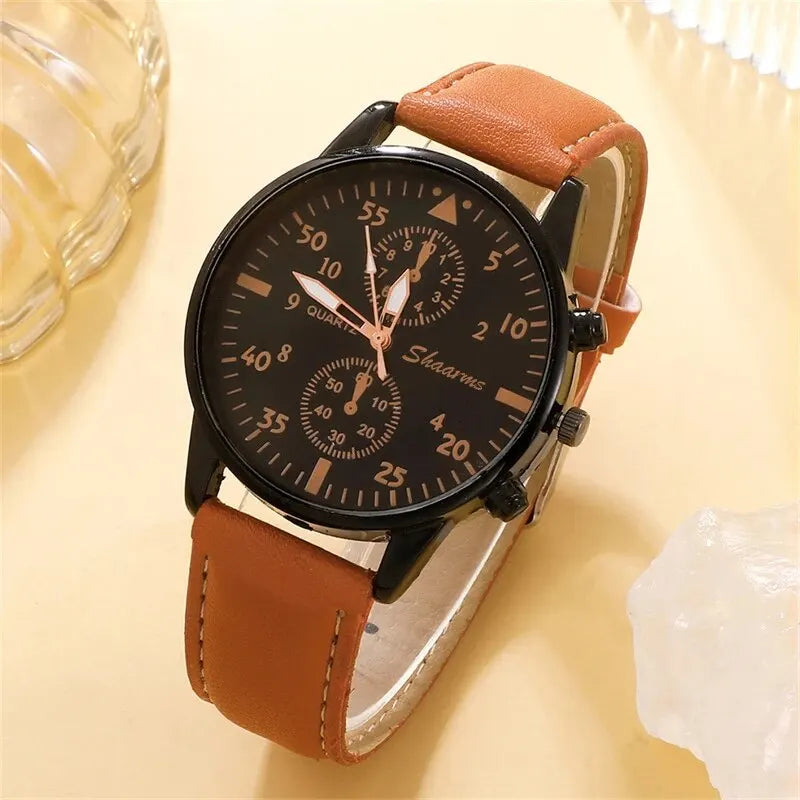 Novo conjunto de relógios masculinos de luxo, pulseiras
