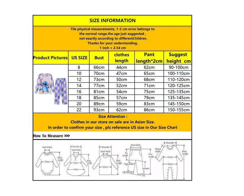 Novos conjuntos de roupas infantis de primavera Stitch
