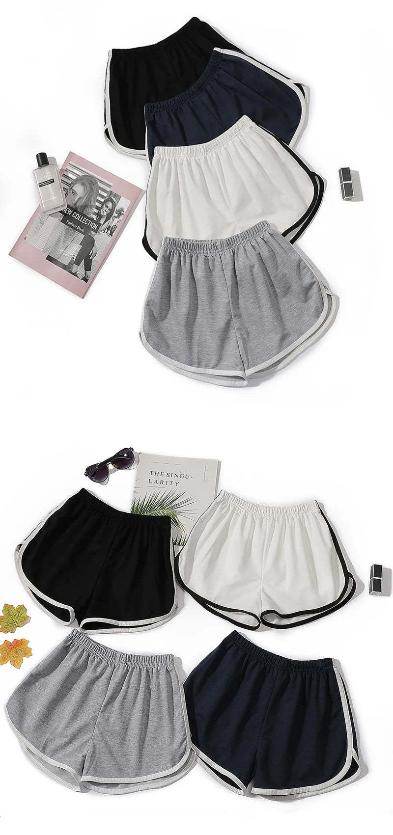 Shorts elásticos femininos para corrida no verão, fitness, lazer e uso externo