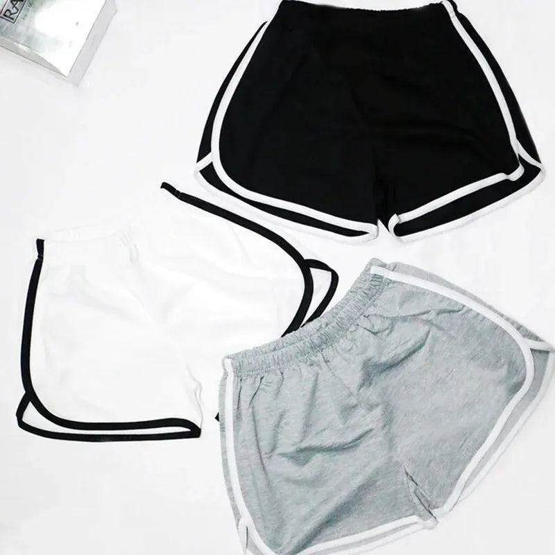 Shorts elásticos femininos para corrida no verão, fitness, lazer e uso externo