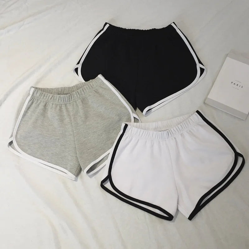 Shorts elásticos femininos para corrida no verão, fitness, lazer e uso externo